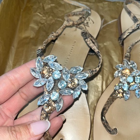 Giuseppe Zanotti crystal sandals size 37 bought in 2003 BARNEYS NY - Picture 4 of 9